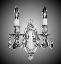 American Brass & Crystal WS9412-ATK-02G-PI - 2 Light Oblong Wall Sconce