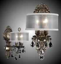 American Brass & Crystal WS9420-ALN-02G-PI-PG - 3 Light Shaded Wall Sconce