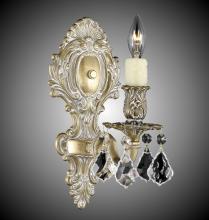 American Brass & Crystal WS9421-ALN-03G-ST - 1 Light Fleur-De-Lis Small Wall Sconce