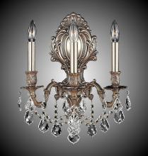 American Brass & Crystal WS9425-ALN-04G-PI - 3 Light Fleur-De-Lis Medium Wall Sconce