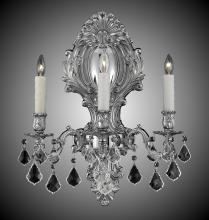 American Brass & Crystal WS9428-ALN-01G-ST - 3 Light Fleur-De-Lis Large Wall Sconce