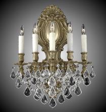 American Brass & Crystal WS9429-ALN-10W-ST - 5 Light Fleur-De-Lis Large Wall Sconce