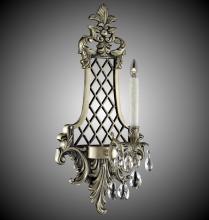 American Brass & Crystal WS9456-ALN-21S-ST - 1 Light Lattice Large Wall Sconce