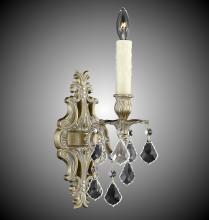 American Brass & Crystal WS9481-ATK-13S-PI - 1 Light Filigree Wall Sconce