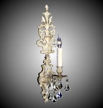 American Brass & Crystal WS9485-ALN-01G-ST - 2 Light Filigree Extended Top Wall Sconce