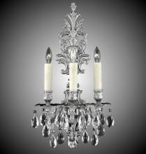 American Brass & Crystal WS9486-ALN-10W-ST - 3 Light Filigree Extended Top Wall Sconce