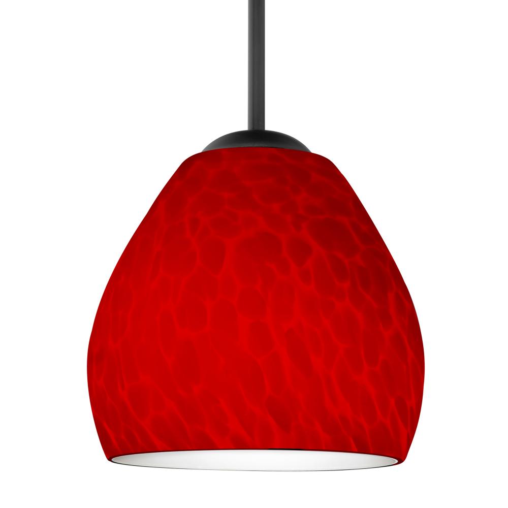 Besa Bolla Pendant Red Cloud Black 1x40W MAX E26 Base