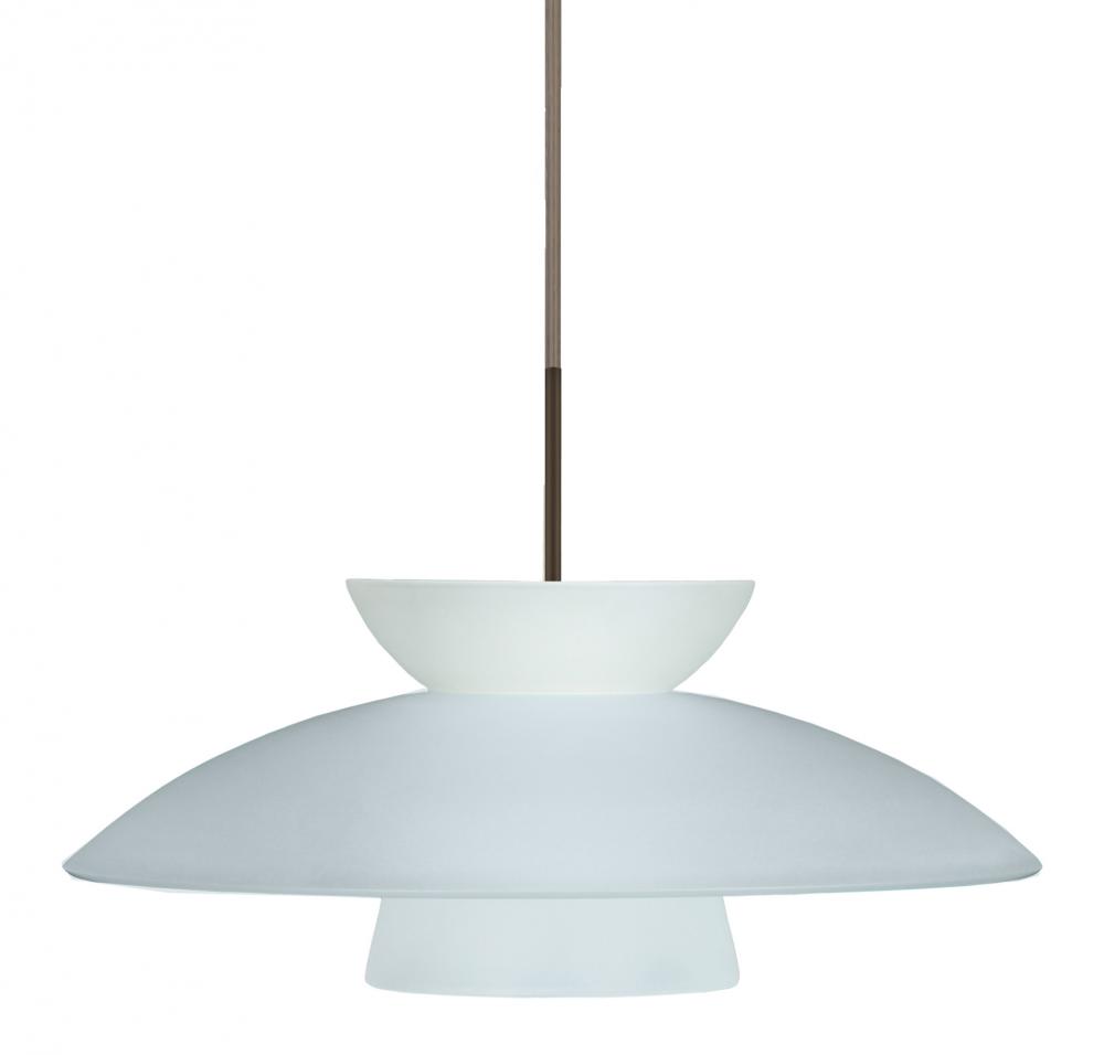 Besa Trilo 15 Pendant Bronze Frost 1x75W Medium Base