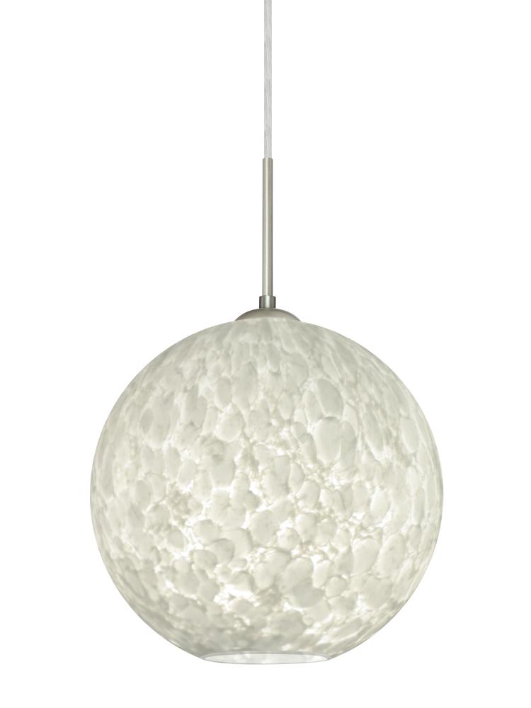 Besa Coco 12 Pendant, Carrera, Satin Nickel Finish, 1x60W Medium Base