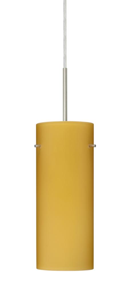 Besa Stilo 10 Pendant Satin Nickel Vanilla Matte 1x100W Medium Base