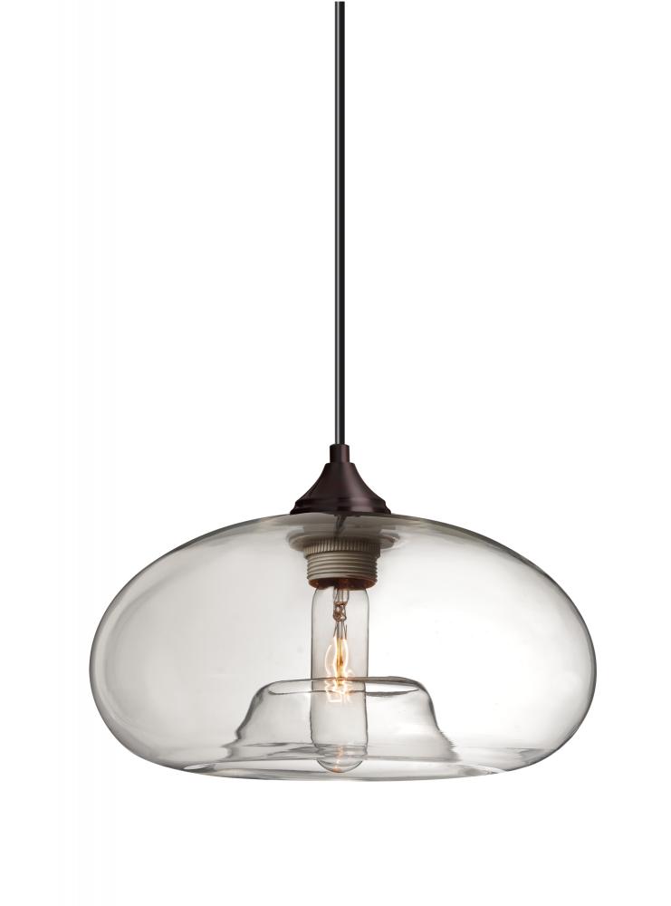 Besa Pendant Bana Bronze Clear 1x60W Medium Base