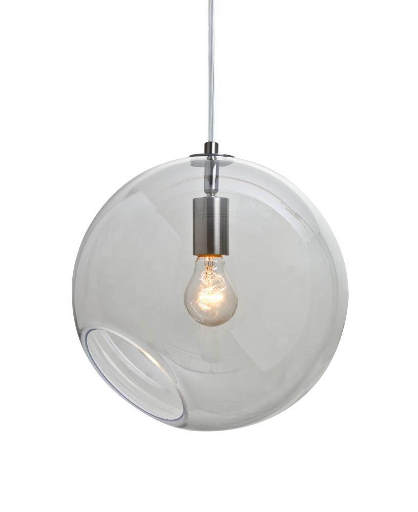 Besa, Maestro 12 Cord Pendant, Clear, Satin Nickel Finish, 1x60W Medium base