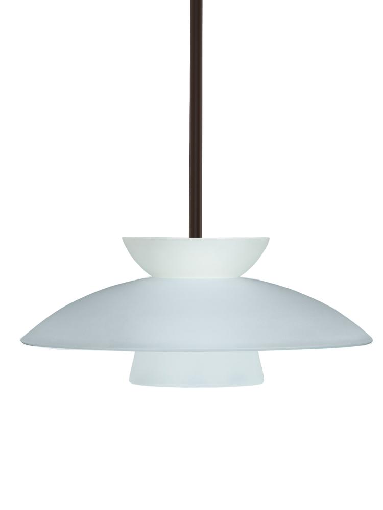 Besa Trilo 15 Stem Pendant Bronze Frost 1x75W Medium Base