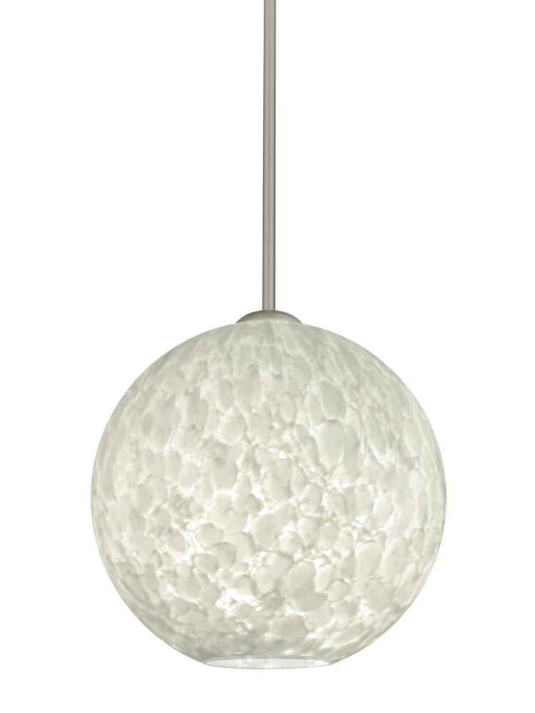 Besa Coco 12 Stem Pendant, Carrera, Satin Nickel Finish, 1x9W LED