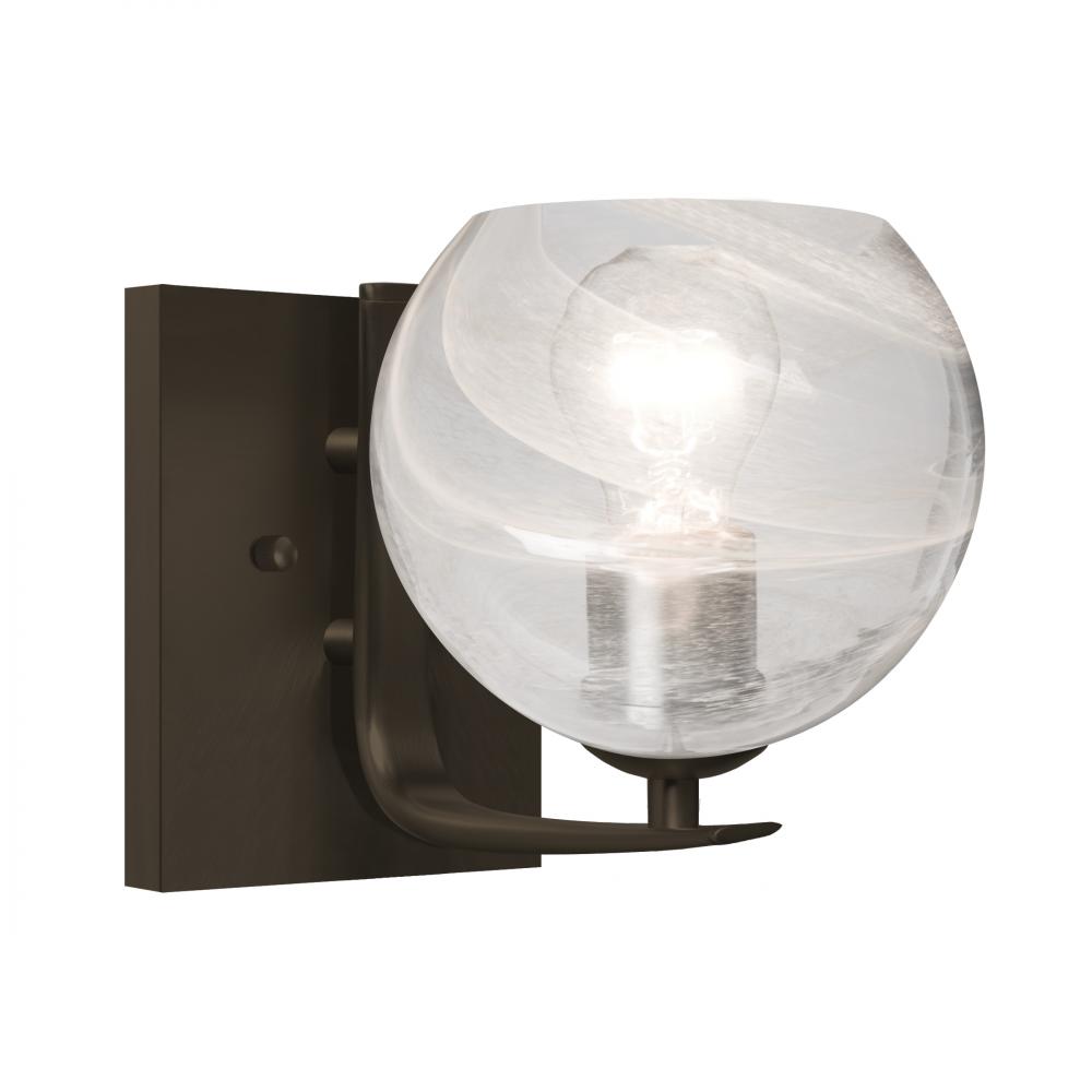 Besa, Jilly Vanity, Vapor Clear, Bronze Finish, 1x60W Incandescent