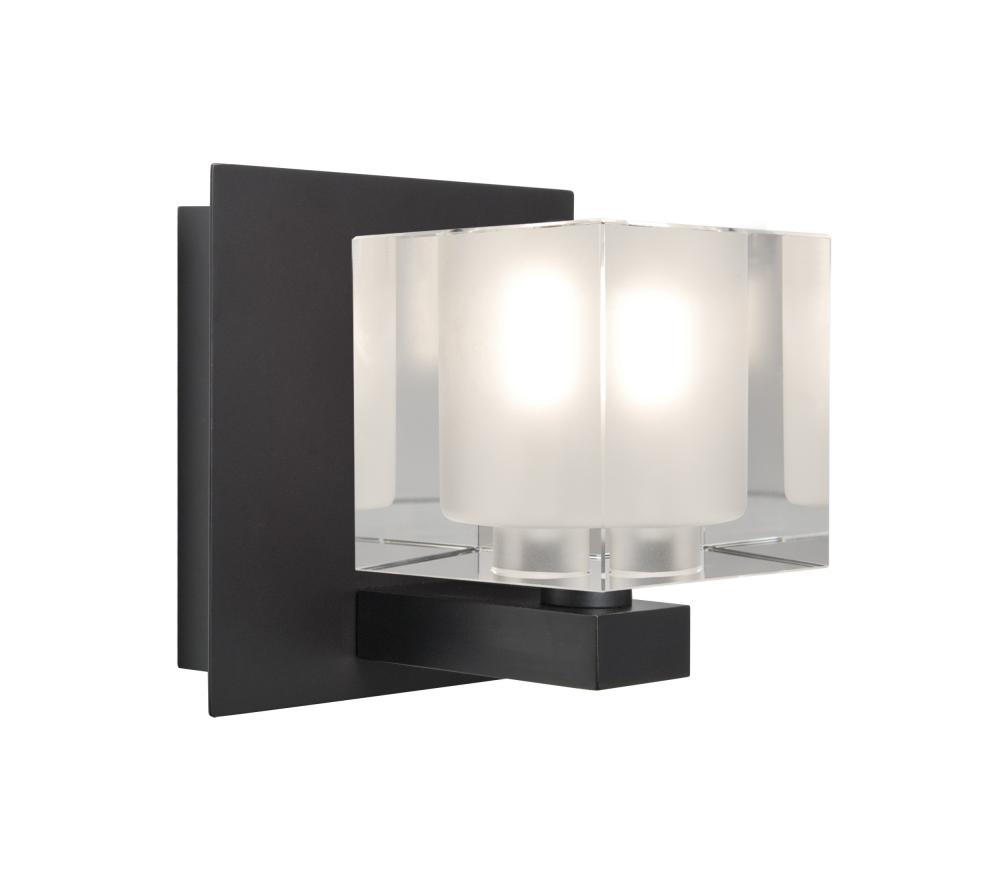 Besa, Bolo Vanity, Clear/Frost, Bronze Finish, 1x40W Halogen