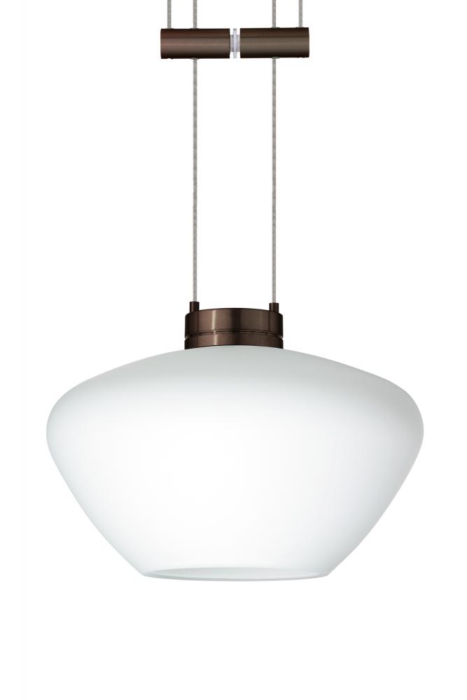 Besa Pendant Peri Bronze Opal Matte 1x50W Halogen