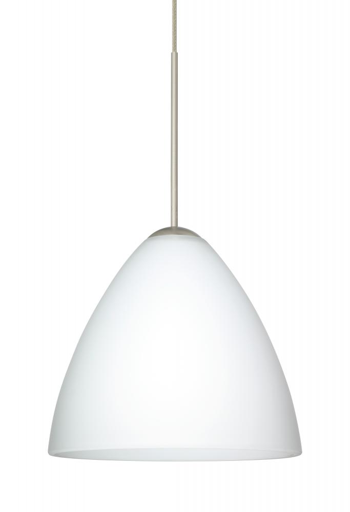 Besa Pendant Mia Satin Nickel Opal Matte 1x5W LED, 15Ft. Cord