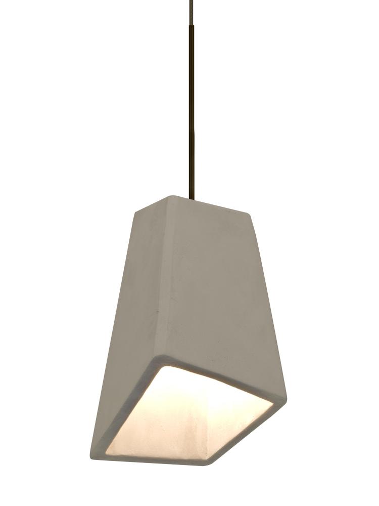 Besa Skip Cord Pendant, Tan, Bronze Finish, 1x9W LED