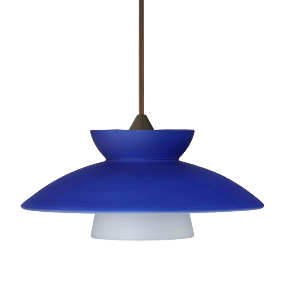 Besa Pendant Trilo 7 Bronze Blue Matte 1x50W Halogen