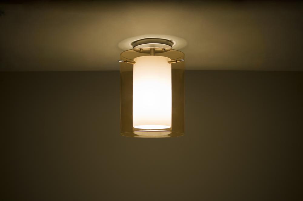 Besa Ceiling Pahu 8 Satin Nickel Transparent Armagnac/Opal 1x11W LED