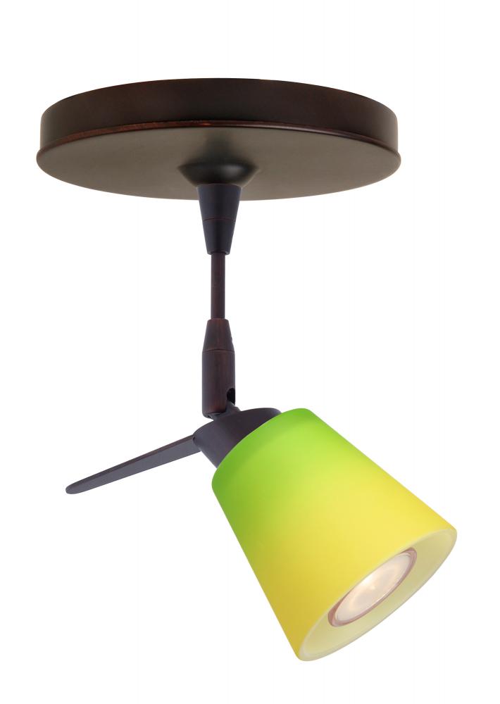 Besa Spotlight Canto 3 Bronze Bicolor Green/Yellow 1x35W Halogen Mr11