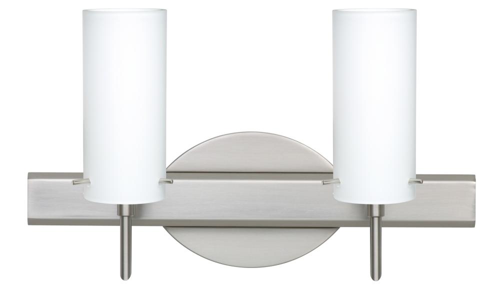 Besa Wall Copa 3 Satin Nickel Opal Matte 2x5W LED