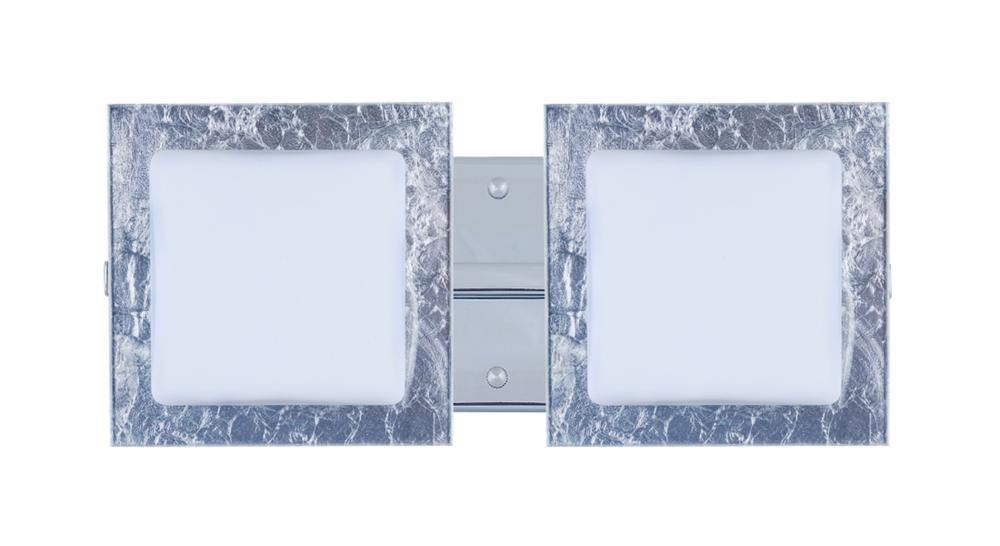 Besa Wall Alex Chrome Opal/Silver Foil 2x5W LED