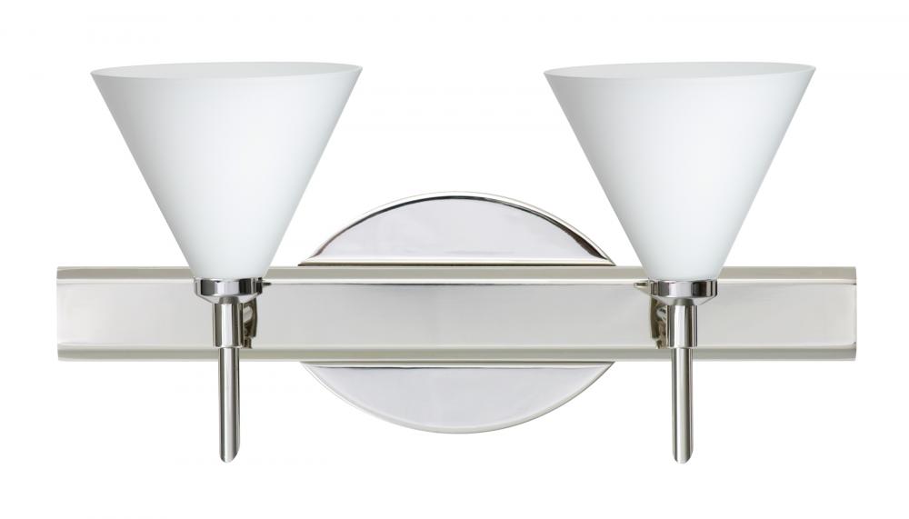 Besa Wall Kani Chrome Opal Matte 2x5W LED