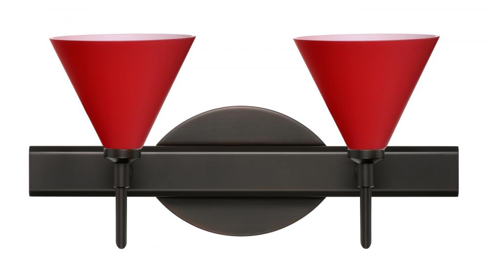 Besa Wall Kani Bronze Ruby Matte 2x5W LED