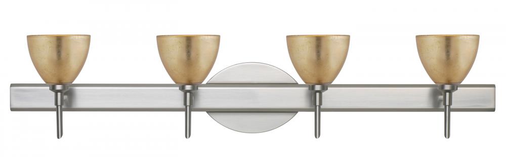 Besa Divi Wall 4SW Gold Foil Satin Nickel 4x5W LED