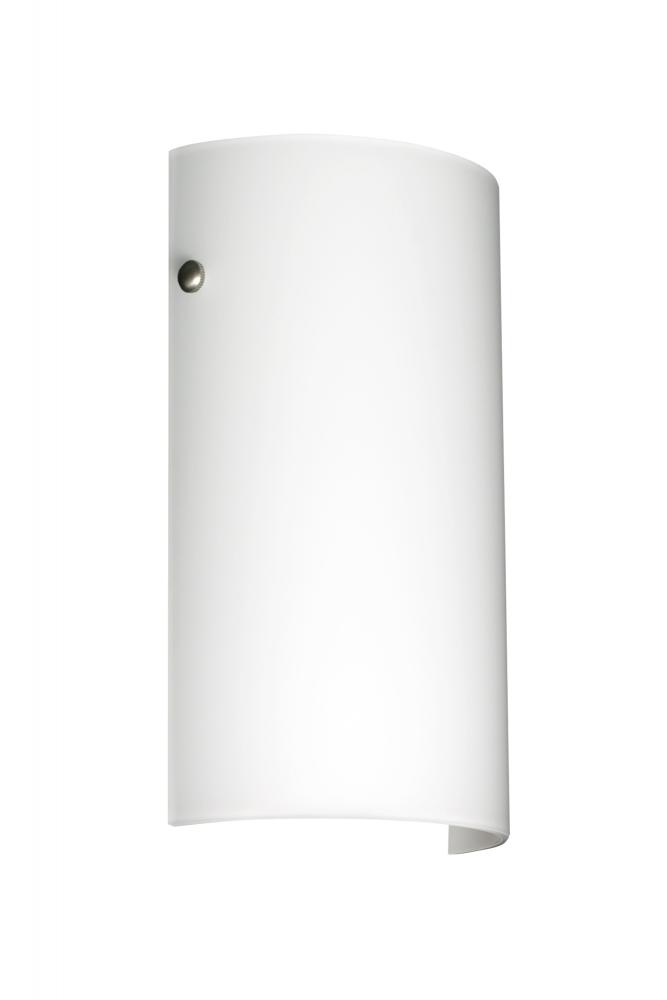 Besa Tamburo LED Wall Opal Matte Satin Nickel 1x8W LED