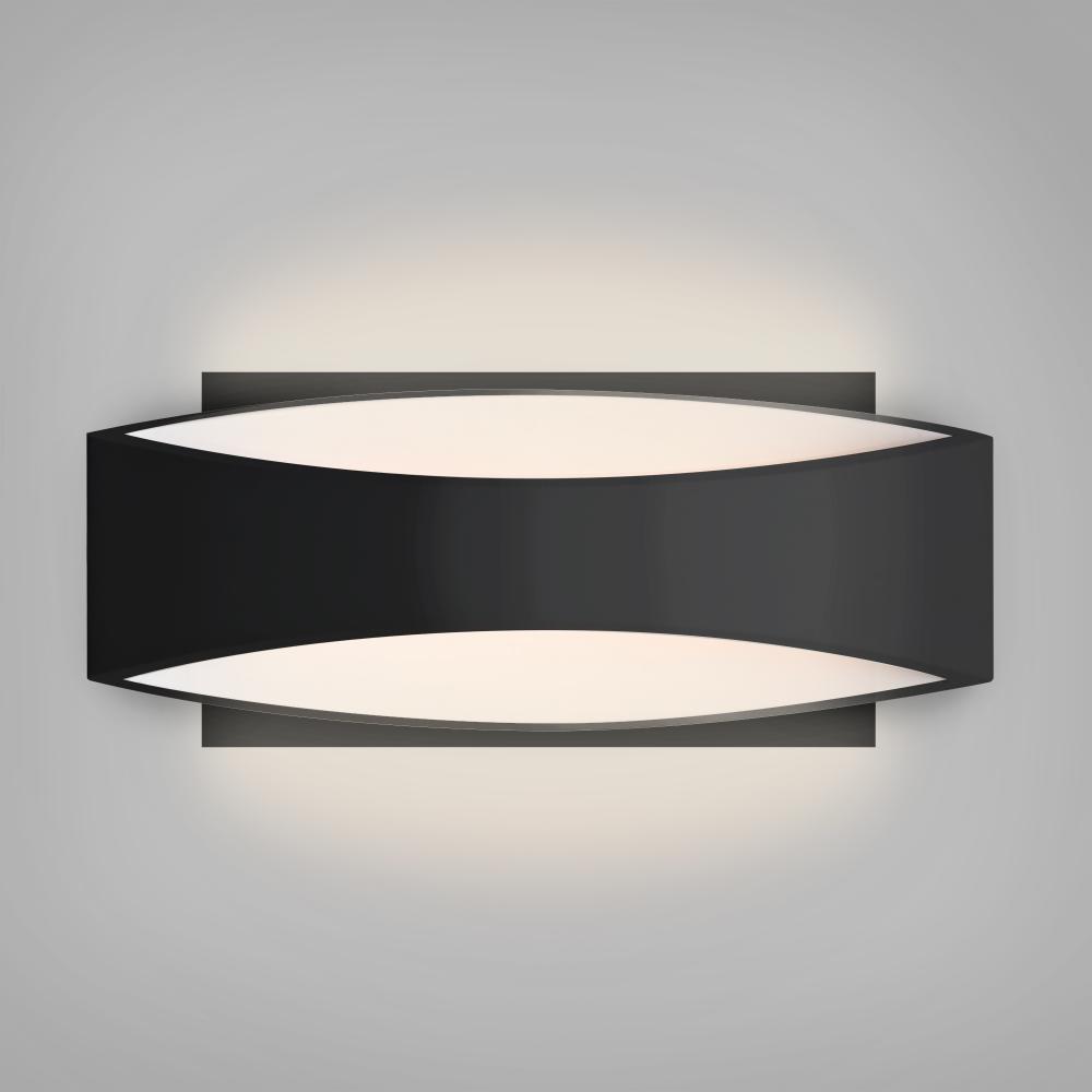 Besa, Arc Wall Sconce, Black/Silver, 1x6W LED