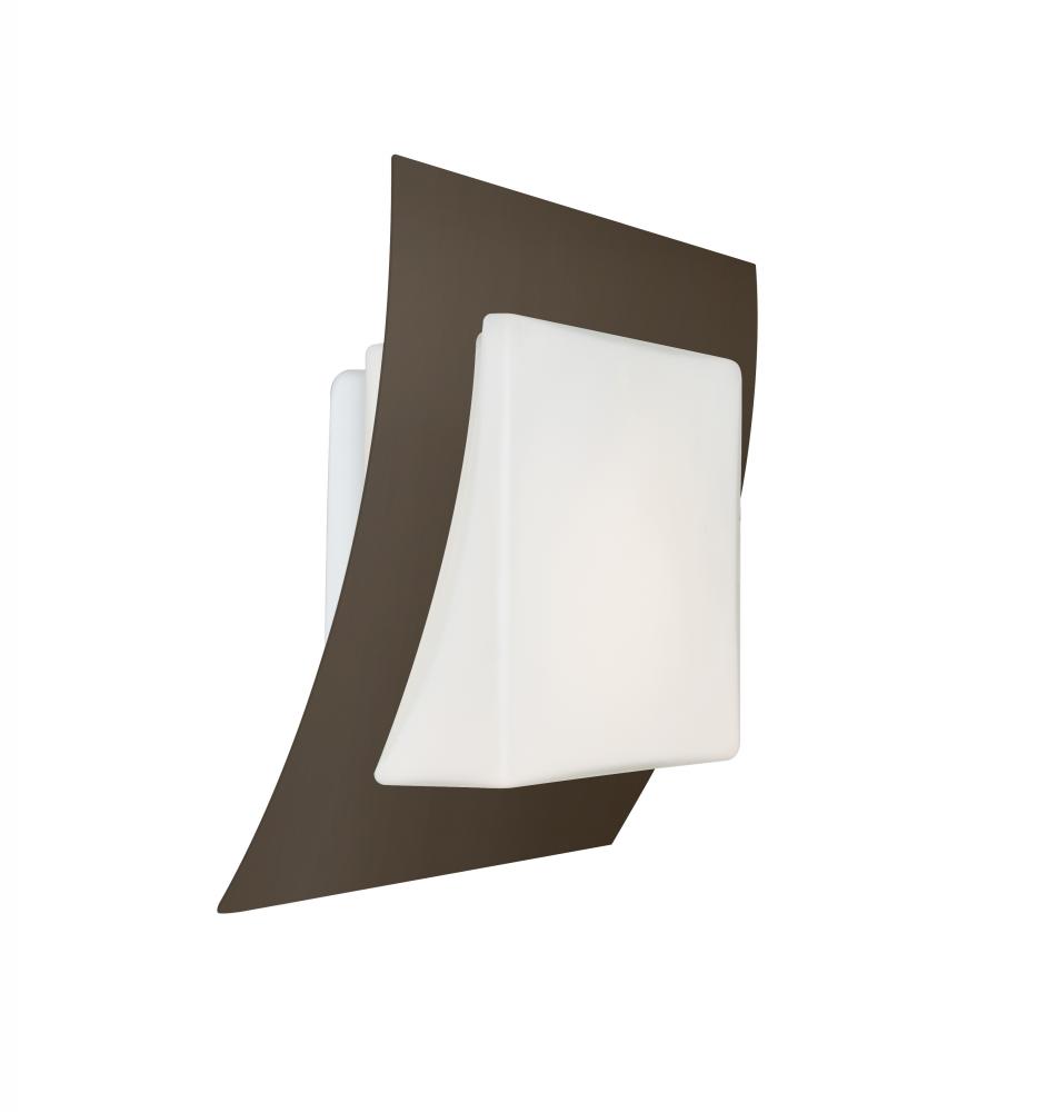 Besa, Axis 10 Sconce, Opal/Bronze, 1x9W LED