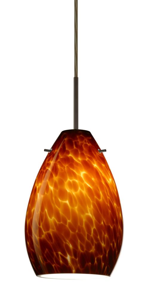 Besa Pendant for Multiport Canopy Pera 6 Bronze Amber Cloud 1x50W Candelabra