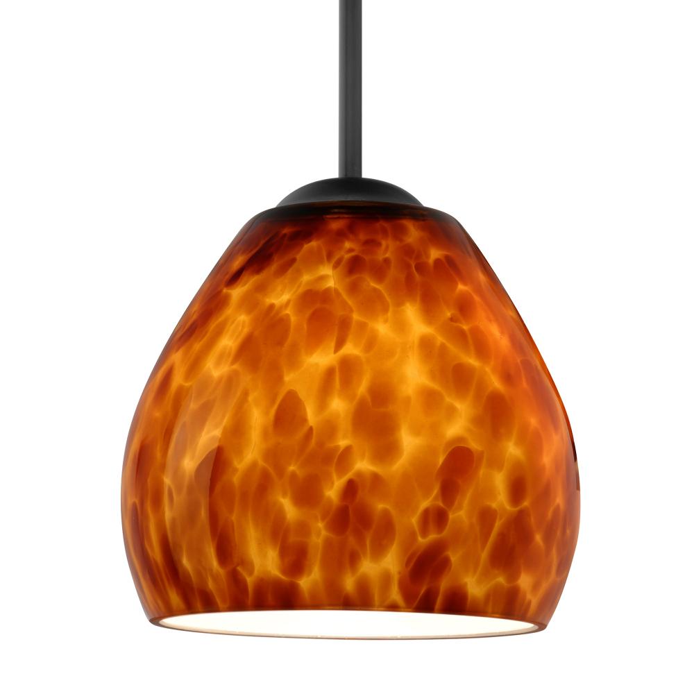 Besa Bolla Pendant For Multiport Canopy Amber Cloud Black 1x40W MAX E26 Base