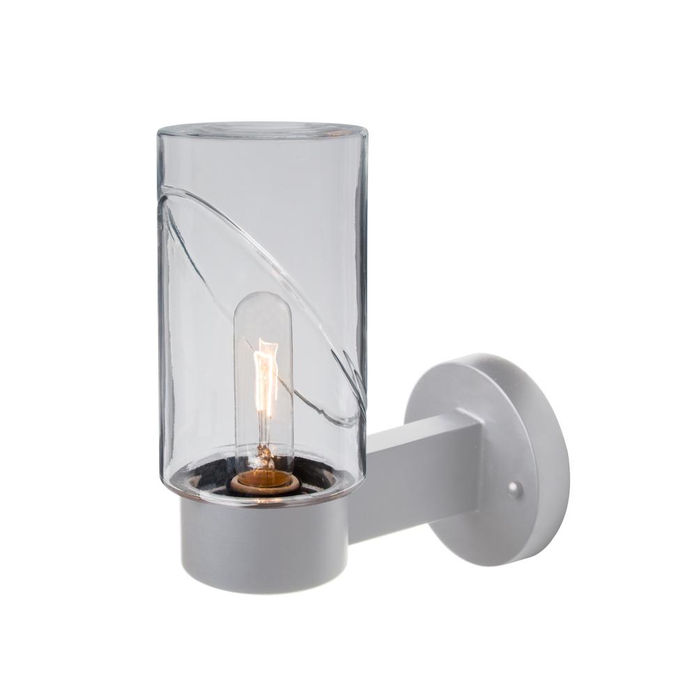 Blink Outdoor Sconce, Clear/Clear, Silver Finish, 1x5W LED Filament