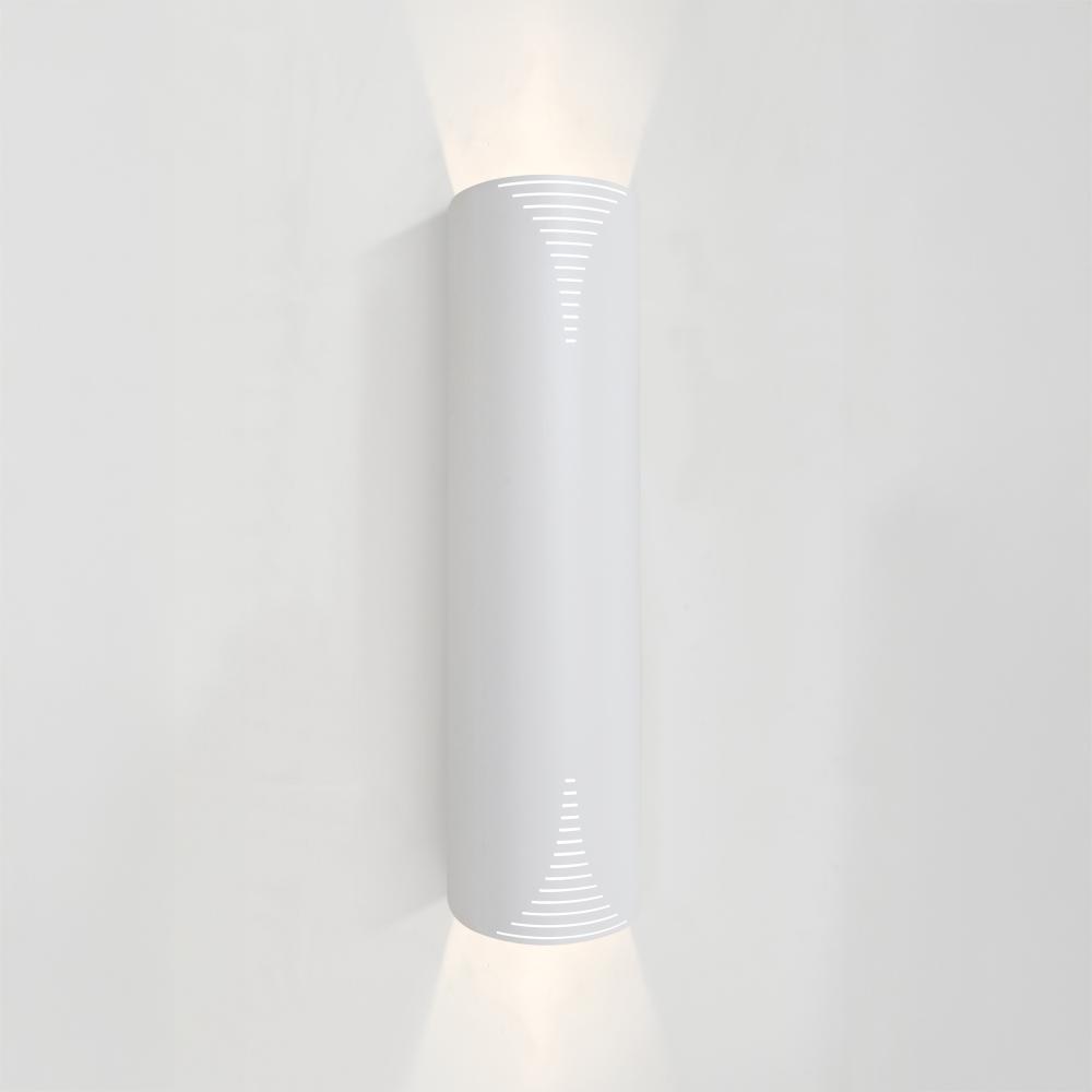 Besa Edge 24 Sconce, White Diffuser, White Finish, 2x11W LED