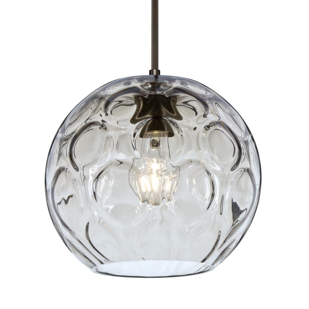 Besa Bombay Pendant For Multiport Canopy, Clear, Bronze Finish, 1x60W Medium Base, 15