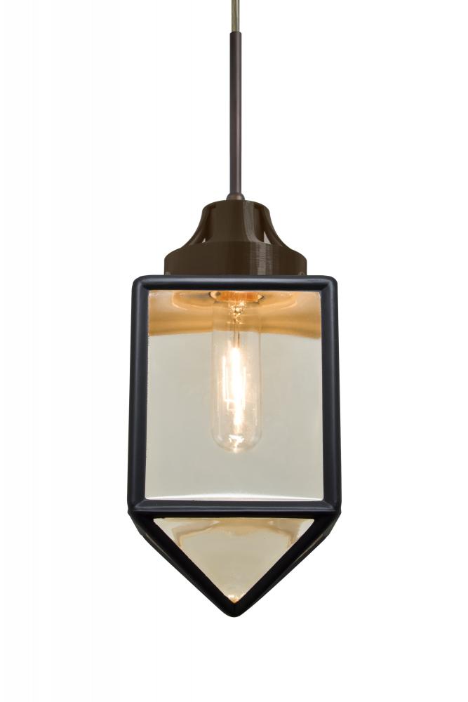 Besa, Bravo Cord Pendant For Multiport Canopy, Black/Gold Bubble, Bronze Finish, 1x60