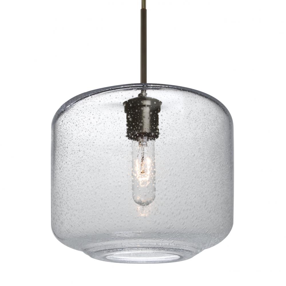 Besa Niles 10 Pendant For Multiport Canopy, Clear Bubble, Bronze Finish, 1x60W Medium