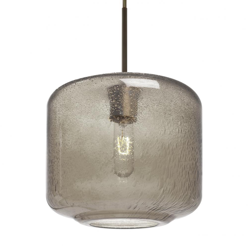 Besa Niles 10 Pendant For Multiport Canopy, Smoke Bubble, Bronze Finish, 1x60W Medium