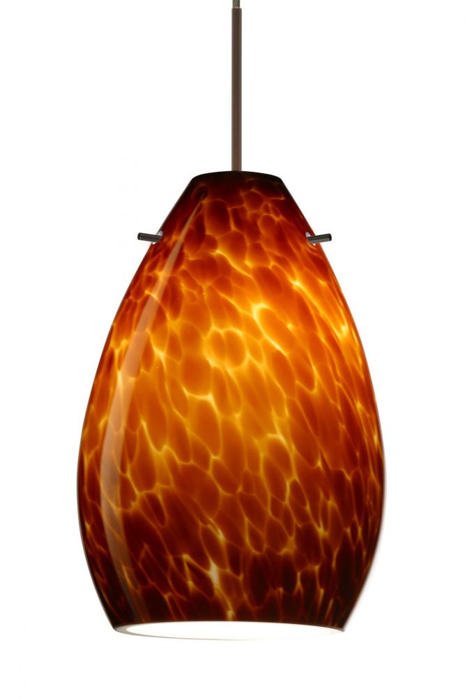 Besa Pendant Pera 6 Bronze Amber Cloud 1x5W LED, 15Ft. Cord