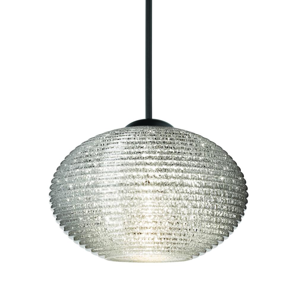 Besa Pendant Lasso, Black Finish, Glitter 1x50W MAX GY6.35 Base