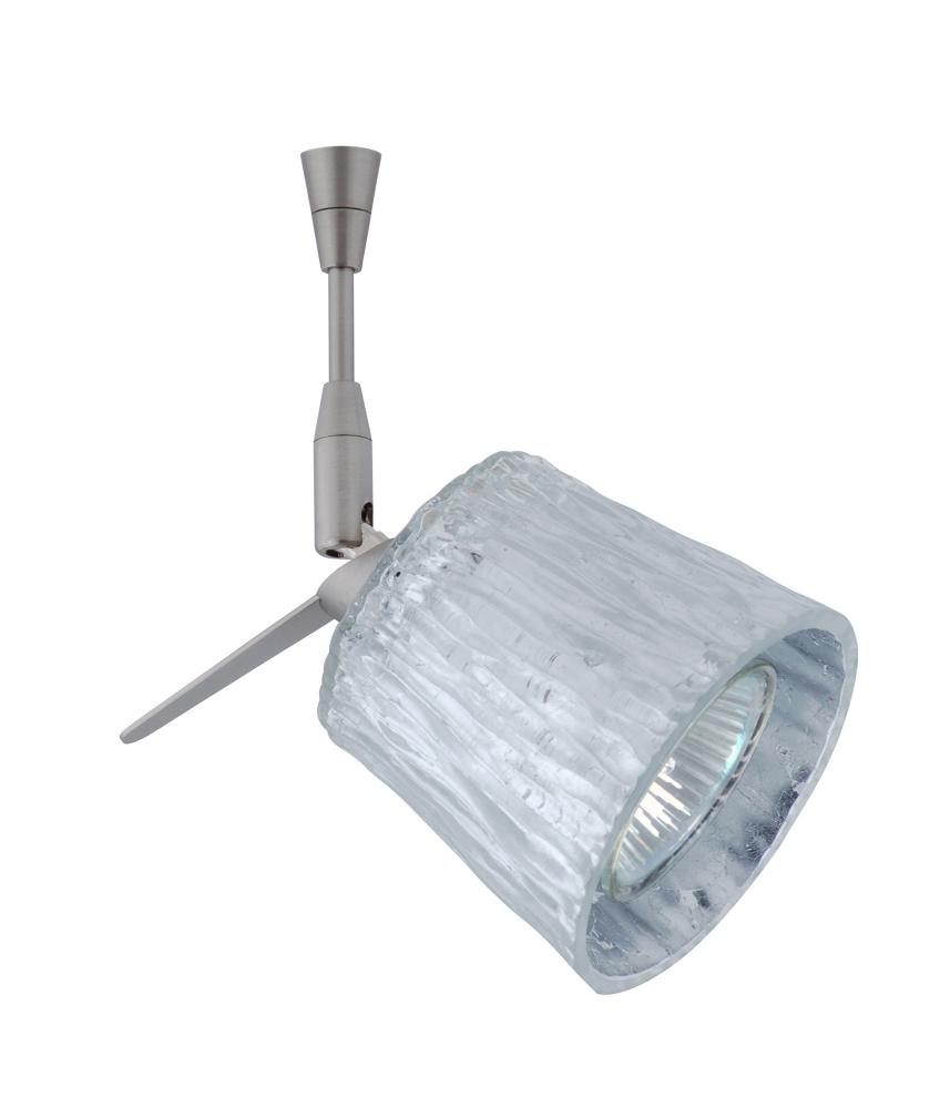 Besa Spotlight With 12" Stem Nico 3 Satin Nickel Stone Silver Foil 1x50W Halogen Mr16