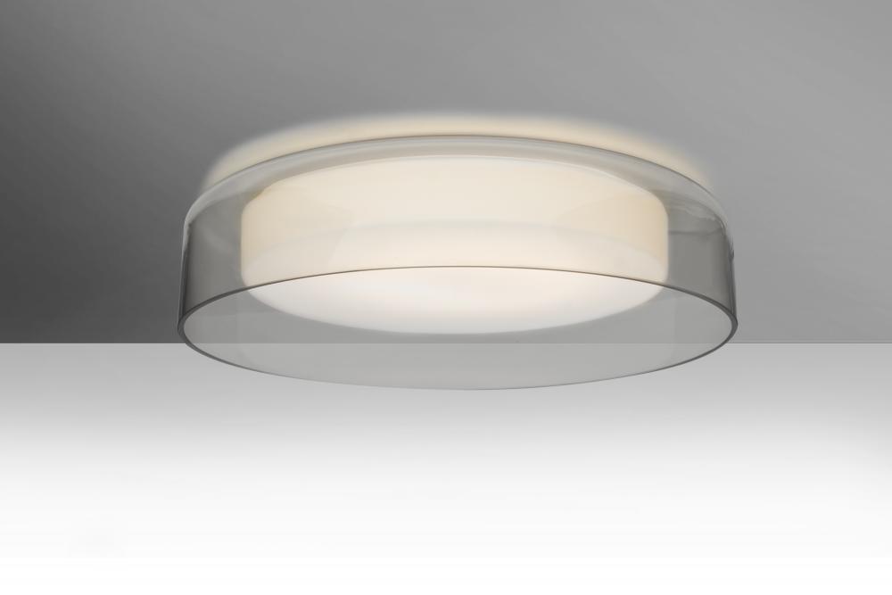 Besa Tango 15 Ceiling, Gray/Opal Matte, 1x17W LED