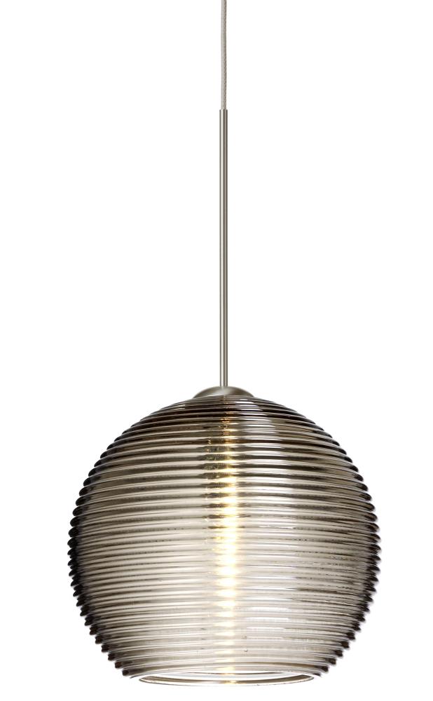 Besa Pendant For Multiport Canopy Kristall 6 Satin Nickel Smoke 1x5W LED