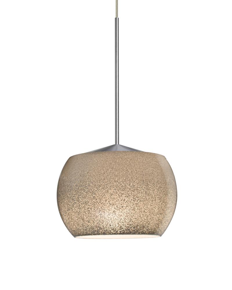 Besa, Keno Cord Pendant for Multiport Canopy, Smoke Sand, Satin Nickel Finish, 1x3W L