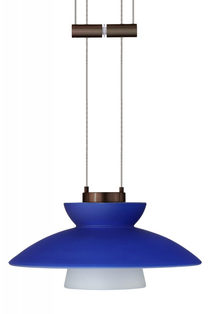 Besa Pendant Trilo 7 Bronze Blue Matte 1x50W Halogen