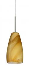 Besa Lighting 1BC-1509HN-MED-SN - Besa Chrissy Pendant Satin Nickel Honey 1x50W B10 Medium Base